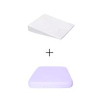 Colchonete Oval Para Moisés Colchão + Rampa Anti-Refluxo para Carrinho mini berço