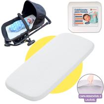 Colchonete p/ Carrinho Bebê Moisés Capa Removível Universal ninho mini Berço redutor Macio 70cmx35cmx5cm Monolo