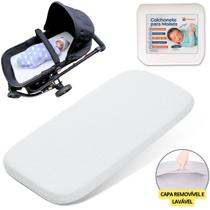 Colchonete p/ Carrinho Bebê Moisés Capa Removível Universal ninho mini Berço redutor Macio Monolo Colchonete p/ Carrinho Bebê Moisés Capa Removível Universal ninho mini Berço redutor Macio Monolo
