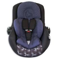 Colchonete para Bebê Conforto e Carrinho - Poá Azul Marinho - Laura Baby