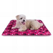 Colchonete para Cachorro Dupla Face 80x60 Patas Rosa