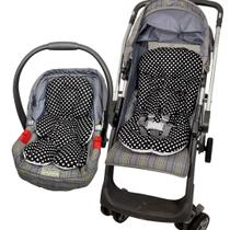 Colchonete para carrinho de bebê e redudtor para bebe conforto kit 02 peças