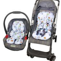 Colchonete para carrinho de bebê e redudtor para bebe conforto kit 02 peças