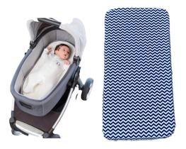Colchonete Para Carrinho De Bebê Moises Universal ZIG ZAG AZUL