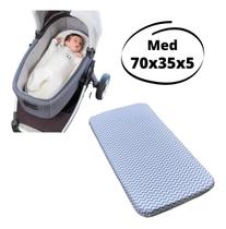 Colchonete Para Carrinho De Bebê Moises Universal - ZIG ZAG CINZA