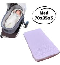 Colchonete Para Carrinho De Bebê Moises Universal - ZIG ZAG ROSA