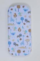 Colchonete para Carrinho Zoologico Azul bebe Jacaré Crocodilo com Espuma Confortavel