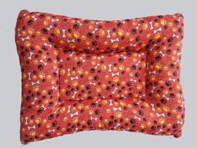 Colchonete Pet confortável e maleável - Vermelho estampado M