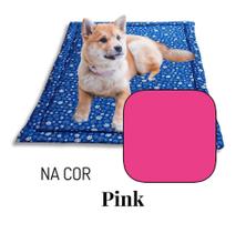 colchonete pet P 60x40 gatos cães porte pequeno cor pink