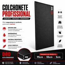 Colchonete Profissional Academia Ginástica Exercício Colchão Alta Densidade D80 95X55X3Cm Impermeável Cor Preto Colchonete Profissional Academia Ginástica Exercício Colchão Alta Densidade D80 95X55X3Cm Impermeável Cor Preto