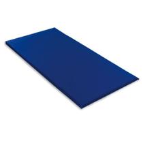 Colchonete Solteiro D23 Napa Azul Impermeável Lavável (78x188x4) - Luckspuma