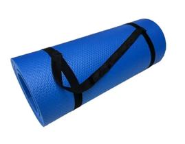 Colchonete Tapete Yoga Exercício Treino 100 cm x 50 cm Alça Antiderrapante - Azul