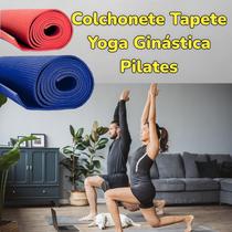 Colchonete Tapete Yoga Ginástica Pilates academia exercício Abdominal 1,73mx61cmx04mm - ENVIADO CORES SORTIDAS