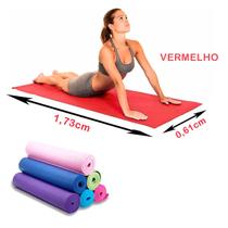 Colchonete Tapetes para Yoga/ Pilates - 1,73 x 0,61 Vermelho