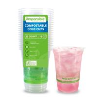 Cold Cup Responsible Products Clear 100% de base biológica 480 mL x 50