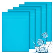 Cold Pack Sleeves Paterr, 5 peças, 25,5 x 35,5 cm, flanela macia, azul