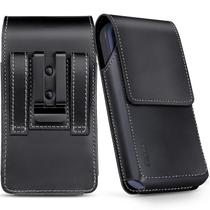 Coldre de telefone em couro genuíno para Samsung Galaxy S24 Ultra, S23 Ultra, S22 Ultra