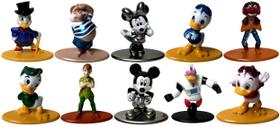 Coleção 10 Mini Bonecos Miniaturas Jada Metal Personagens Disney - Mickey - Minnie - Dtc Brinquedos