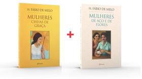 Coleção 2 livros Pe Fabio De Melo Mulheres Cheias De Graça + Mulheres De Aço E De Flores