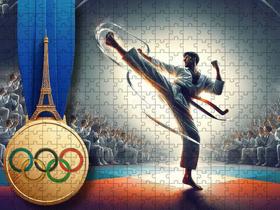 Coleção 2 Quebra-Cabeças Esportes Olimpicos Karate 60 Peças - Coleção Tea & Amor