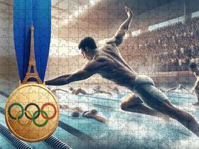 Coleção 2 Quebra-Cabeças Esportes Olimpicos Natação 60 Peças