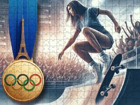 Coleção 2 Quebra-cabeças Esportes Olimpicos Skate de 60 peças - Coleção Tea & Amor