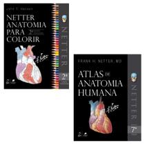 Coleção 2 vol: netter anatomia para colorir + atlas de anatomia humana - Guanabara Koogan