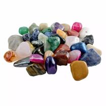 Coleção 25 Pedras Preciosas Brasileiras Lapidada Rolada 2Cm - Magia Da Pedra