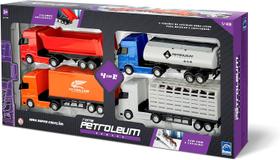 Coleção 4 Caminhões Petroleum Carreta 1/43 Series 1476 Roma