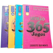 Coleção 4 Livros 365 Caça Palavras Letrão Memória Raciocínio - Castelo Editora