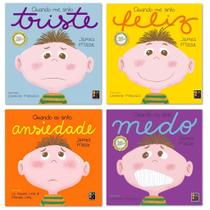 Coleção 4 Livros Sentimentos e Emoções - Triste - Feliz - Medo - Ansiedade