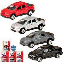 Coleção 4 Miniaturas Fiat Toro Escala 1:64 Metal Com Pneus Borracha Para Colecionador Decoração