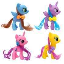 Coleção 4 Pequena Pony de Vinil Coloridas Brinquedos Menina