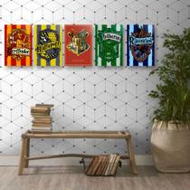Coleção 5 Placas Decorativas Harry Potter - Casas Hogwarts Coleção 5 Placas Decorativas Harry Potter - Casas Hogwarts