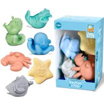 Coleção 6 Bichinhos Baby para Banho Presente para Bebês Roma