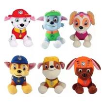 Coleção 6 Bonecos Pelúcia Patrulha Canina