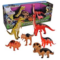 Coleção 6 Dinossauros Evolução - Adijomar Brinquedos