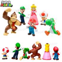 Coleção Action Figure Super Mario Bross 6 Bonecos Miniatura