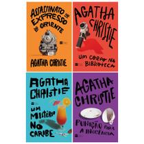 Coleção Agatha Christie - 4 livros de crimes misteriosos em capa dura - Kit de Livros