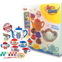 Coleção Art & Craft Para Pintar Conjunto De Chá De Porcelana