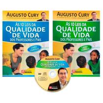 Coleção Augusto Cury As 10 Leis Da Qualidade De Vida 2 Vols - Rideel Bicho Esperto