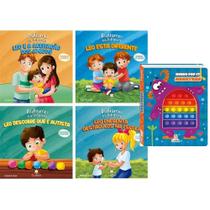 Coleção autismo na infância + pop it! monstros - Kit de Livros