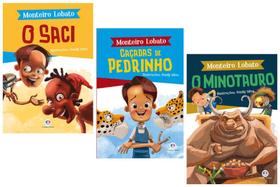 Coleção Aventuras do Pedrinho - Monteiro Lobato - 3 Volumes - Kit de Livros
