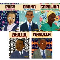 Coleção Black Power (Rosa Parks + Nelson Mandela + Martin Luther King + Carolina Maria de Jesus + Barack Obama) - Kit de Livros