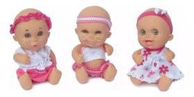 Coleção Bonecas Trigêmeas Bebês Expressões Diferentes Beetoy - BeeToys