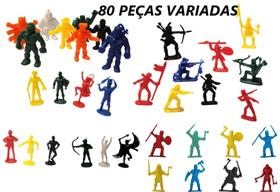 Coleção boneco plastico miniaturas soldadinhos , super heróis e vilões, monstros , indios e cowboys