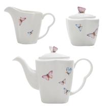 Coleção borboletas - Kit Café/Chá (3 Peças)
