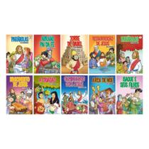 Coleção C/ 10 Livros Bíblia Em Quadrinhos Gibi - BICHO ESPERTO