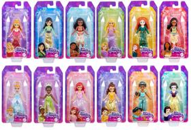 Coleção c/ 12 Mini Bonecas Princesas Disney 9 cm - Mattel