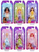 Coleção c/ 6 Mini Bonecas Princesas Disney 9 cm - Mattel